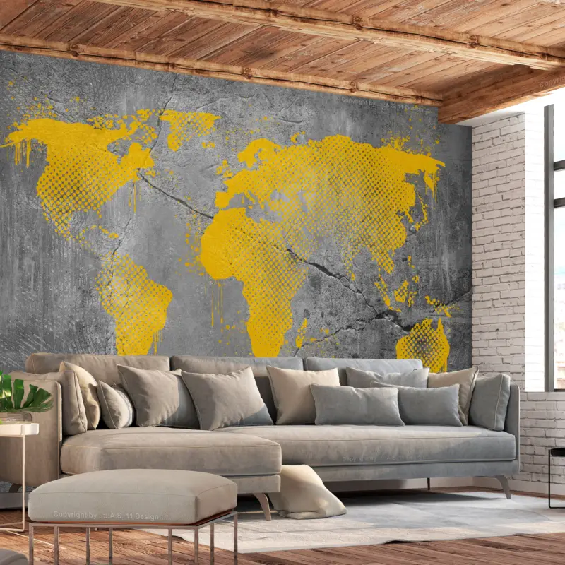Zelfklevend fotobehang - Painted World - 441x315 Soldes