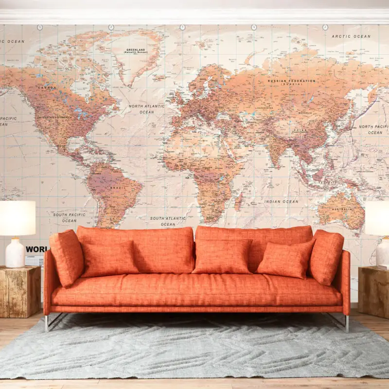Zelfklevend fotobehang - Orange World - 343x245 Acheter Direct