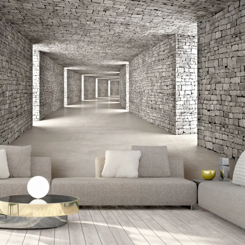 Achat Immédiat Zelfklevend fotobehang - Mysterious Tunnel - 196x140