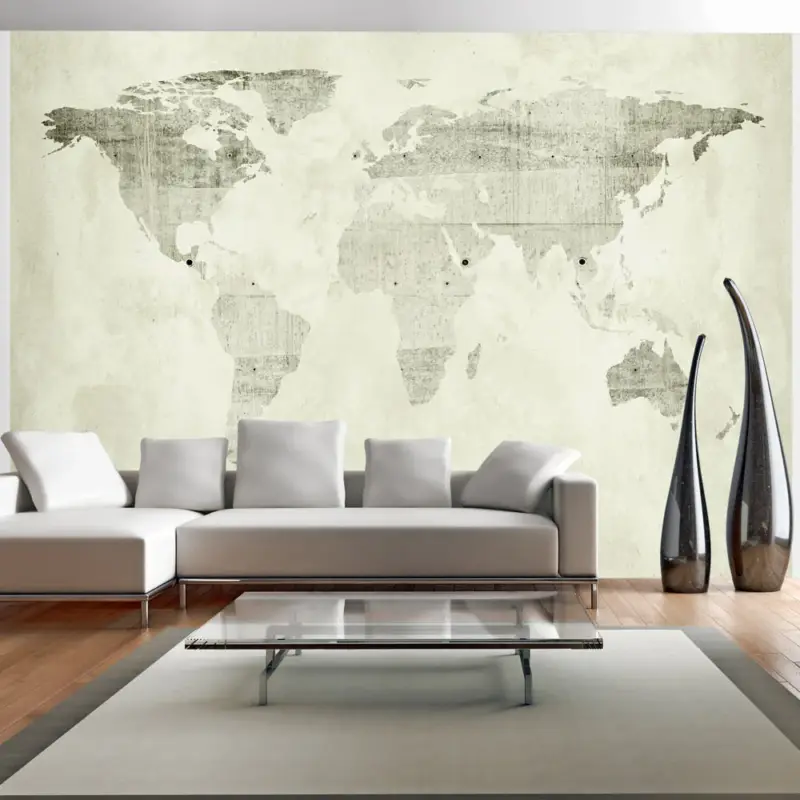 Acheter Direct Zelfklevend fotobehang - Green continents - 245x175