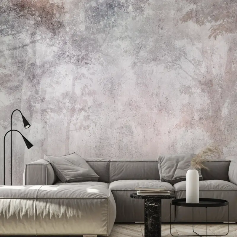 Achat Immédiat Zelfklevend fotobehang - Forest Relief - Second Variant - 196x140