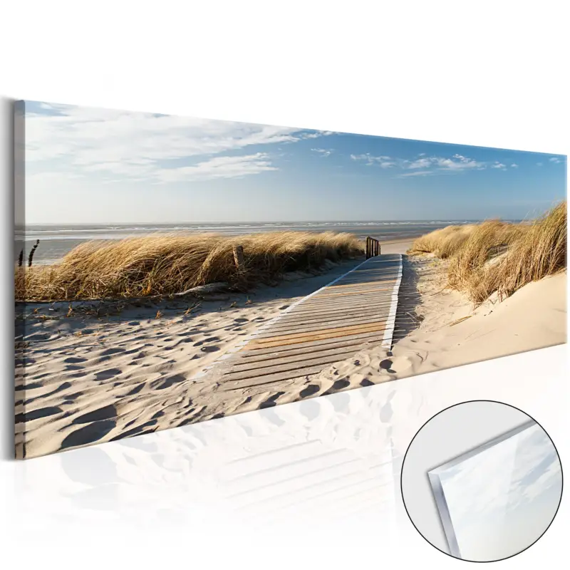 Plexiglas schilderij - Wild Beach [Acrylglas] - 120x40 Must-Have