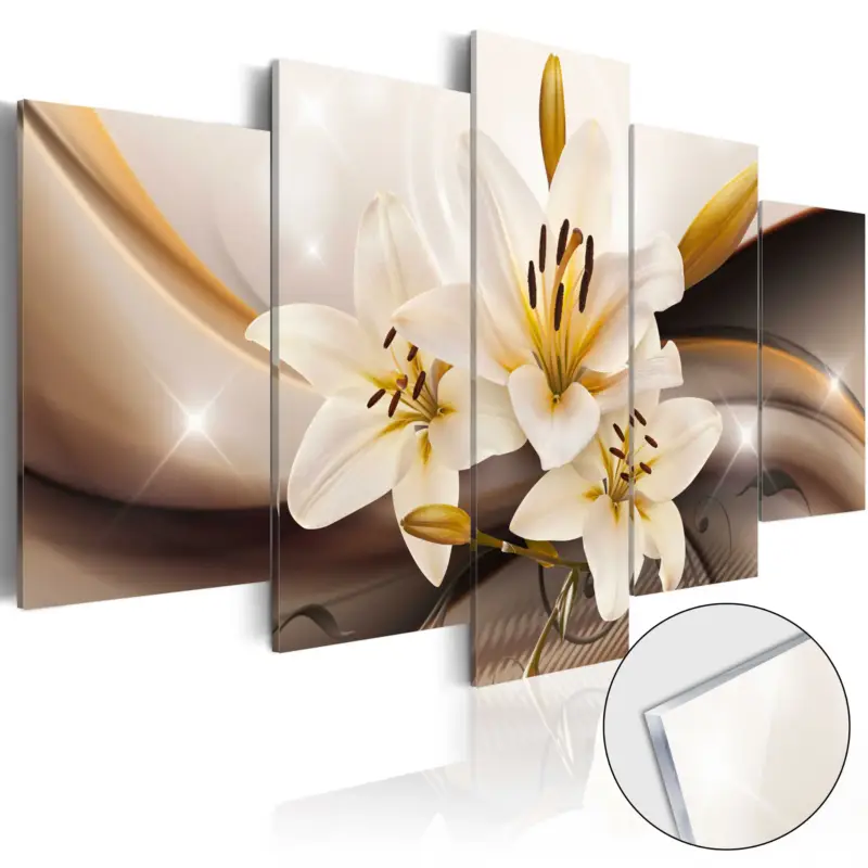Populaire Plexiglas schilderij - Shiny Lily [Acrylglas] - 100x50