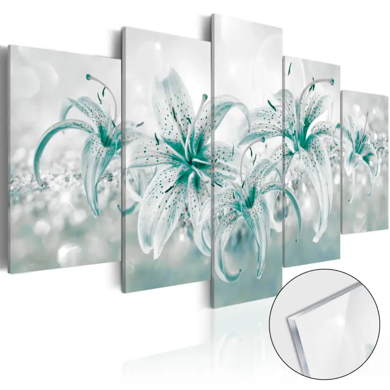 Plexiglas schilderij - Sapphire Lilies [Acrylglas] - 100x50 Meilleur Prix
