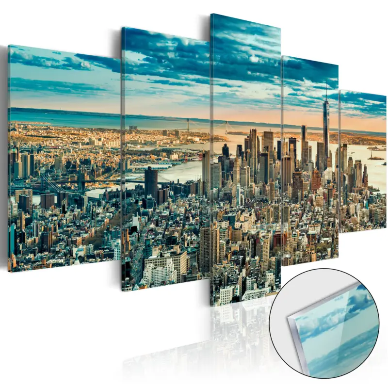 Livraison Gratuite Plexiglas schilderij - NY: Dream City [Acrylglas] - 100x50