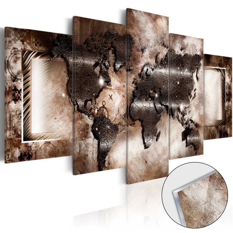 Plexiglas schilderij - Platinum Map [Acrylglas] - 200x100 Petit Prix