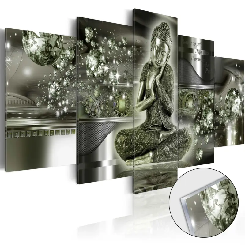 Marque Plexiglas schilderij - Emerald Buddha [Acrylglas] - 200x100