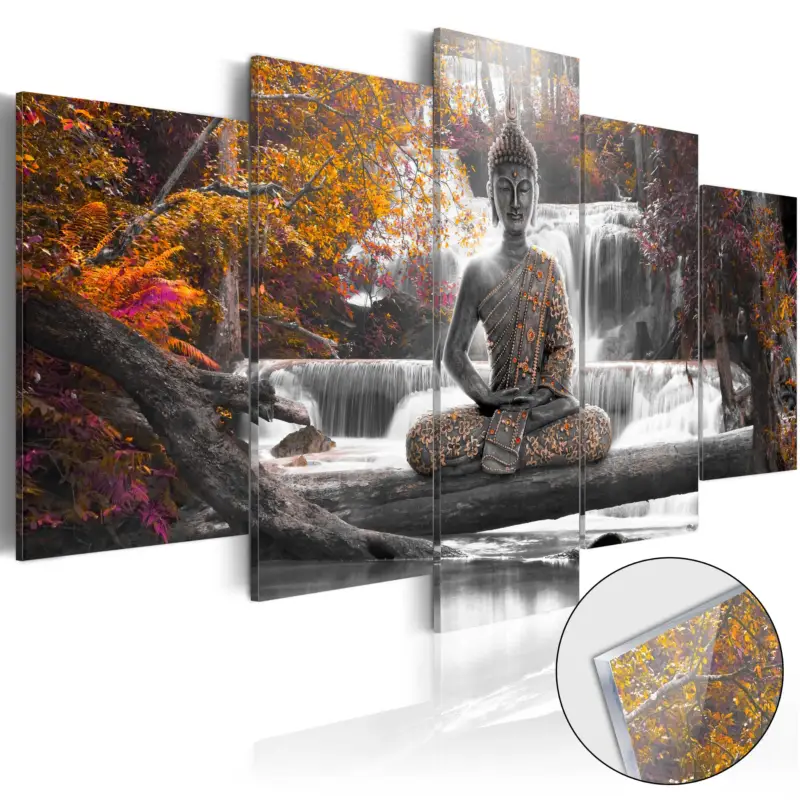 Marque Plexiglas schilderij - Autumnal Buddha [Acrylglas] - 200x100