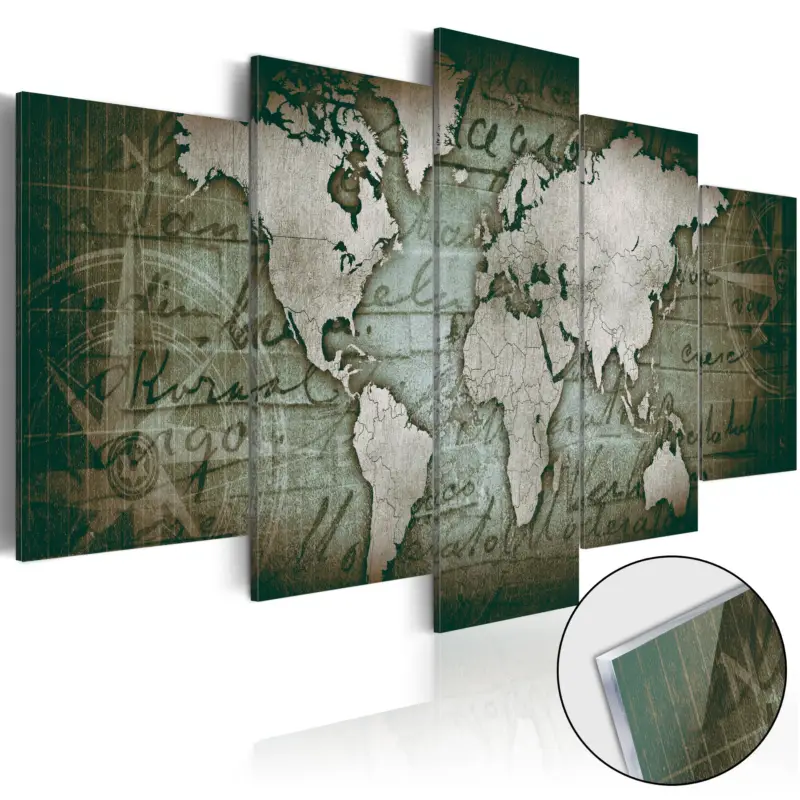 Super Prix Plexiglas schilderij - Acrylic prints  Bronze map III - 200x100