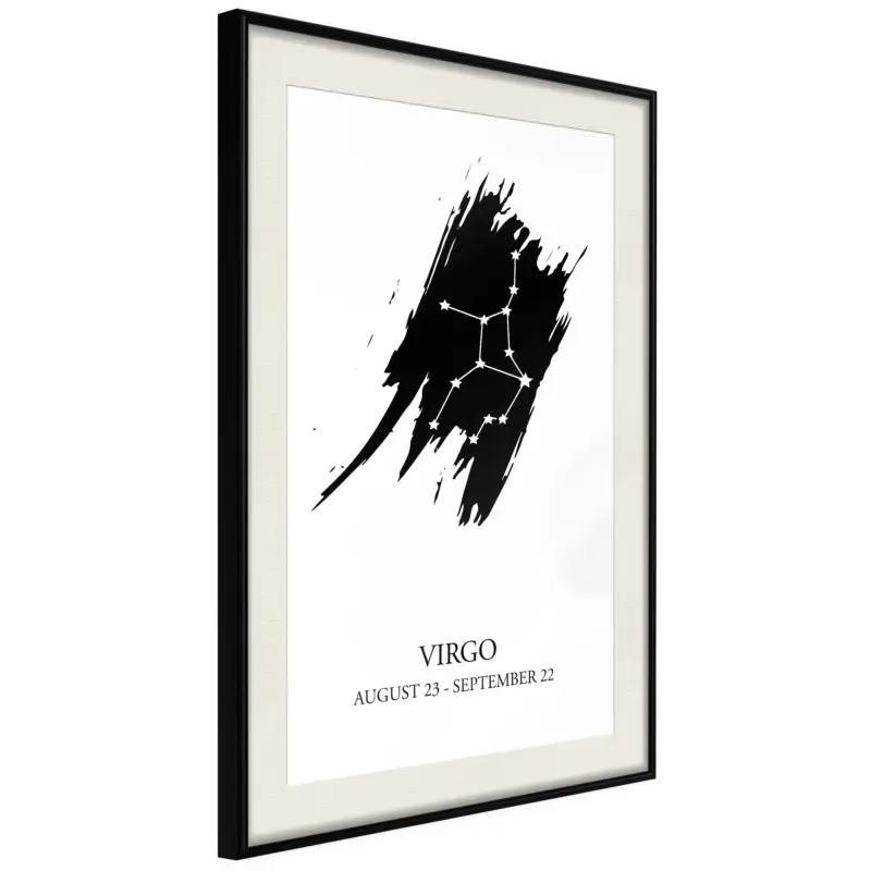 Vente Flash Poster - Zodiac: Virgo I - zwart passepartout - 20x30