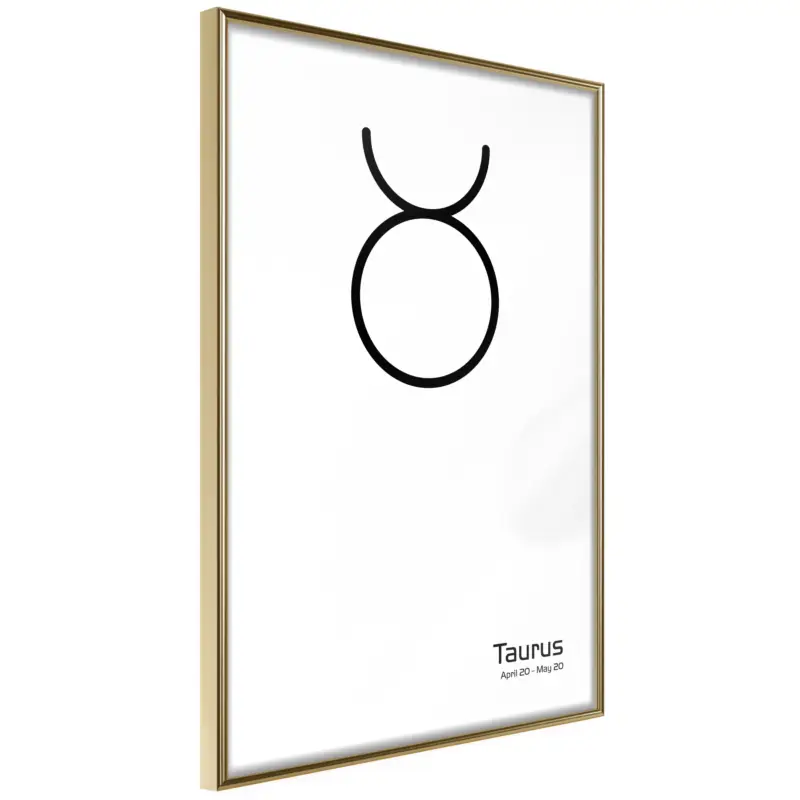Vente Flash Poster - Zodiac: Taurus II - goud - 20x30