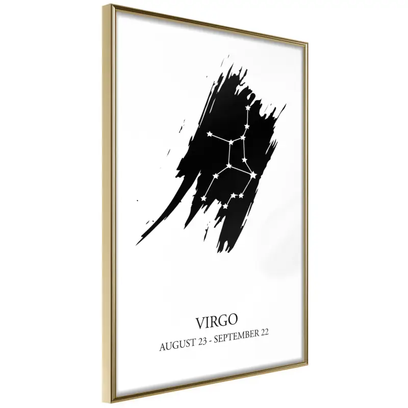 Achat Immédiat Poster - Zodiac: Virgo I - goud - 30x45