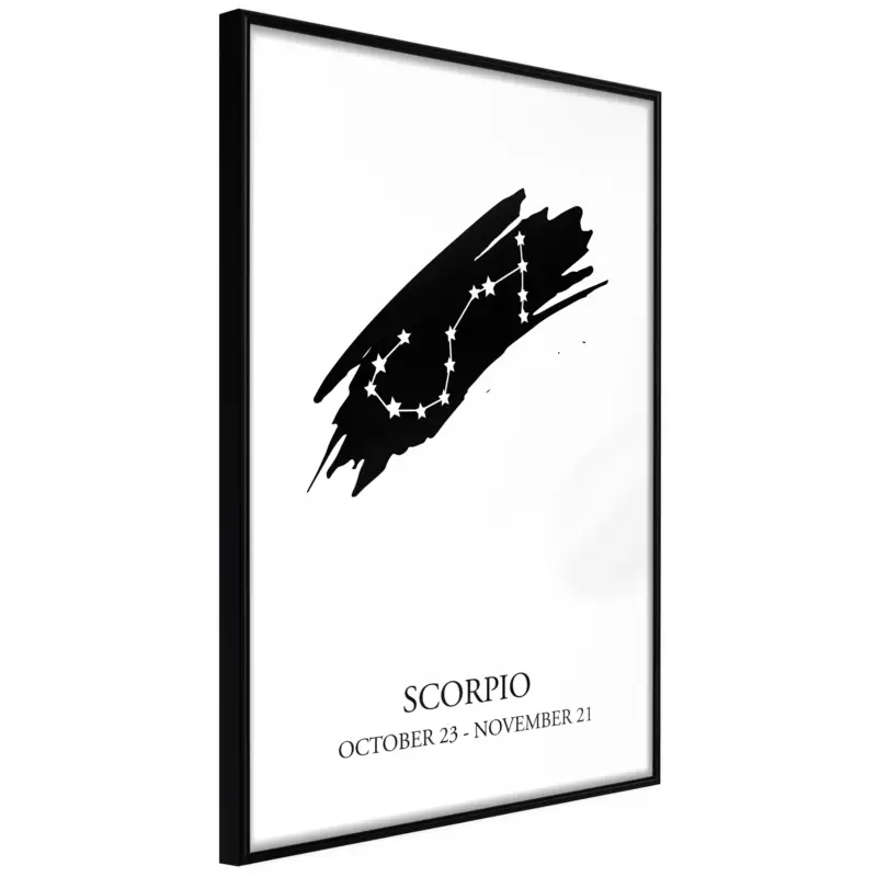 Vente Flash Poster - Zodiac: Scorpio I - zwart - 30x45