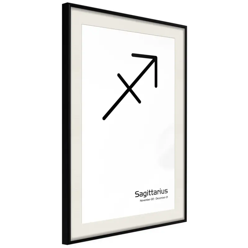Achat Immédiat Poster - Zodiac: Sagittarius II - zwart passepartout - 20x30