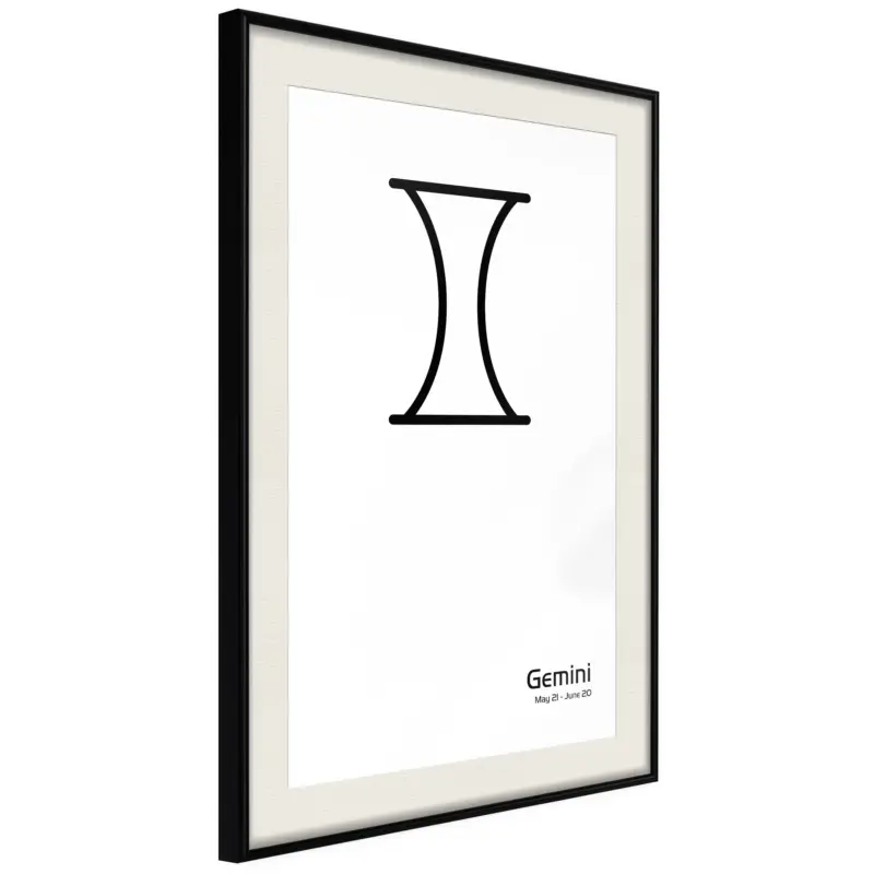 Achat Immédiat Poster - Zodiac: Gemini II - zwart passepartout - 40x60