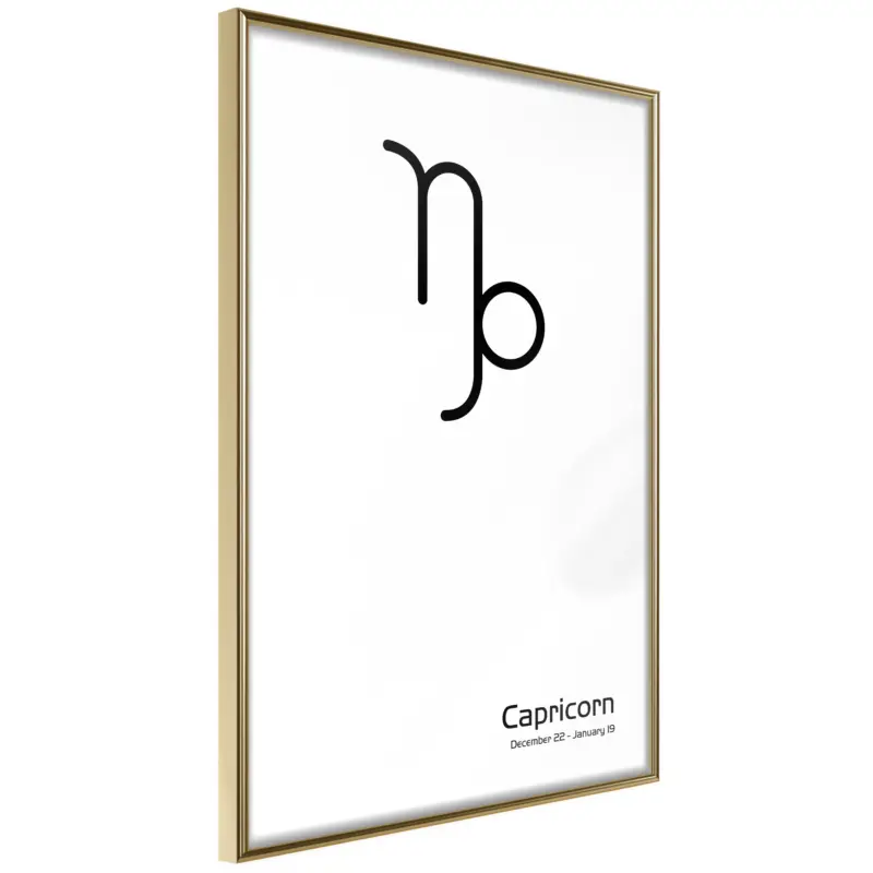 Achat Immédiat Poster - Zodiac: Capricorn II - goud - 30x45