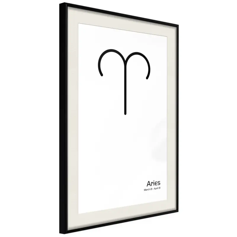 Vente Flash Poster - Zodiac: Aries II - zwart passepartout - 40x60