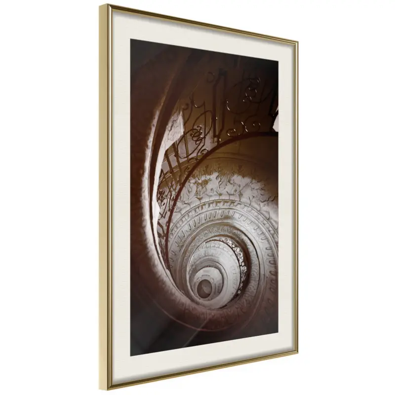 Vente Flash Poster - Winding Staircase - goud passepartout - 20x30