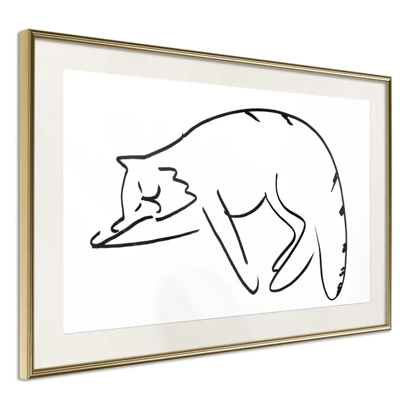 Achat Immédiat Poster - Well-Deserved Rest - goud passepartout - 90x60