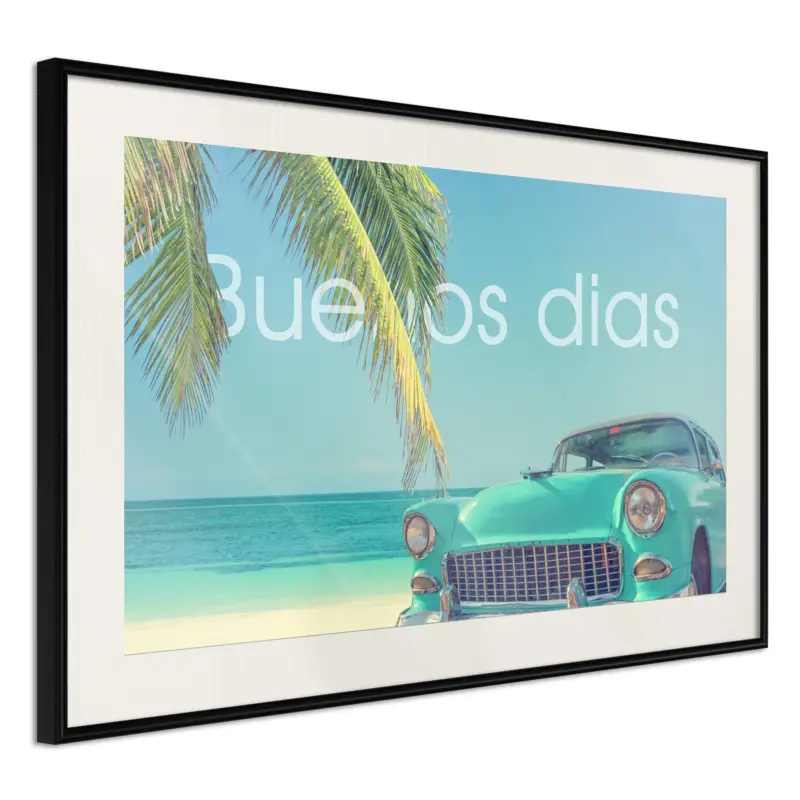 Vente Flash Poster - Welcome to Paradise - zwart passepartout - 90x60