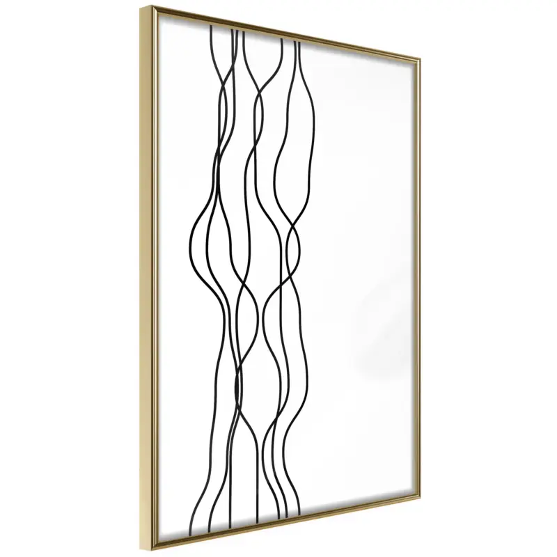 Vente Flash Poster - Wavy Lines - goud - 40x60