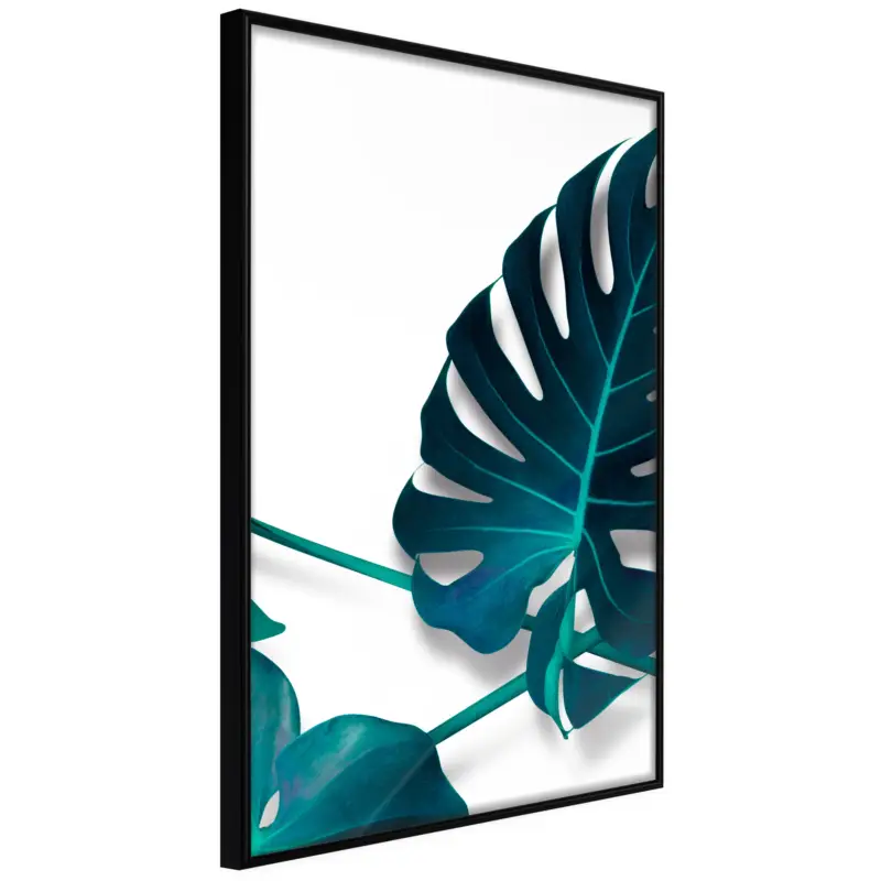 Achat Immédiat Poster - Turquoise Monstera I - zwart - 40x60