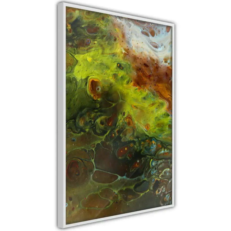 Vente Flash Poster - Turbulent Green - wit - 30x45
