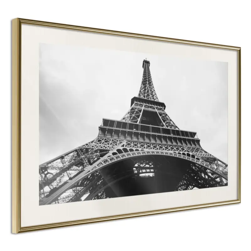 Achat Immédiat Poster - Symbol of Paris - goud passepartout - 90x60
