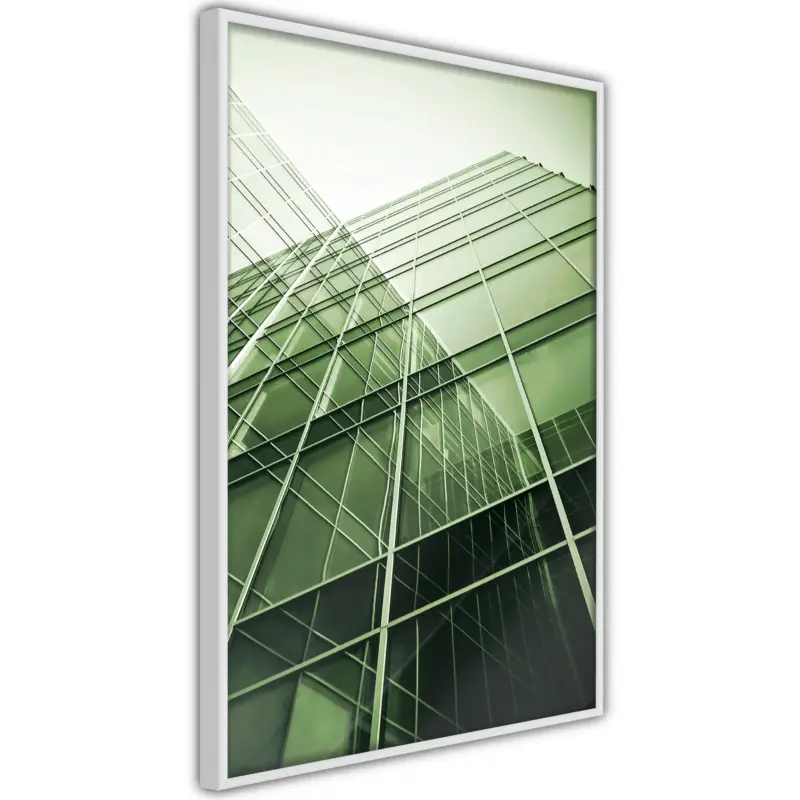 Vente Flash Poster - Steel and Glass (Green) - wit - 20x30