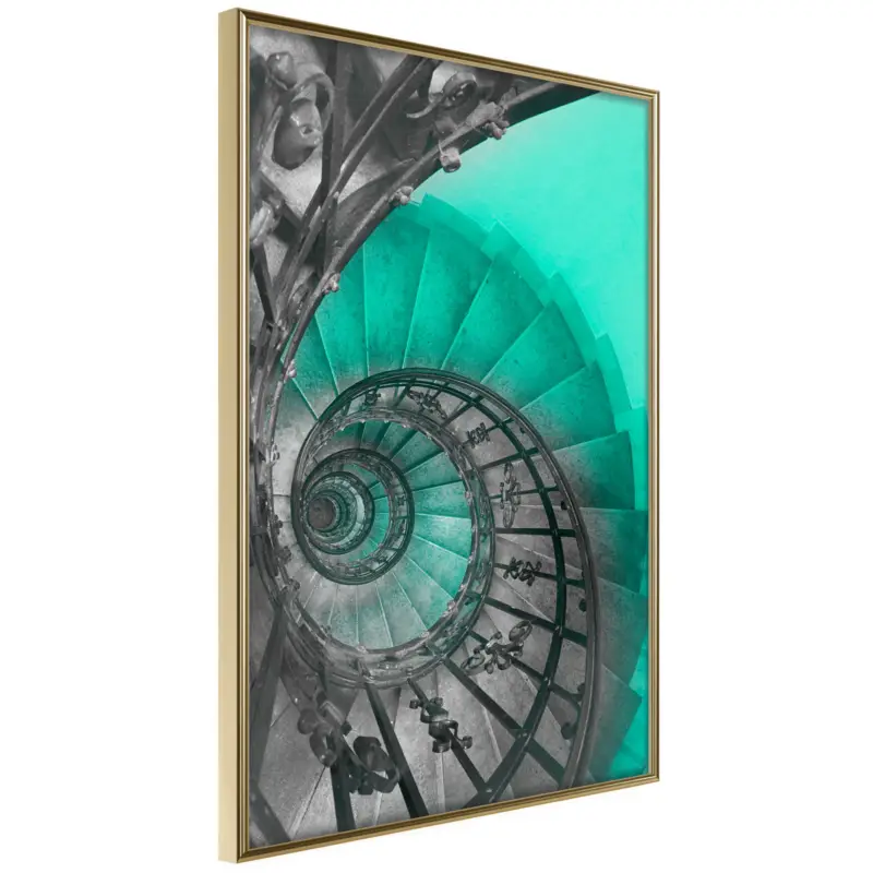 Achat Immédiat Poster - Stairway to Nowhere - goud - 20x30