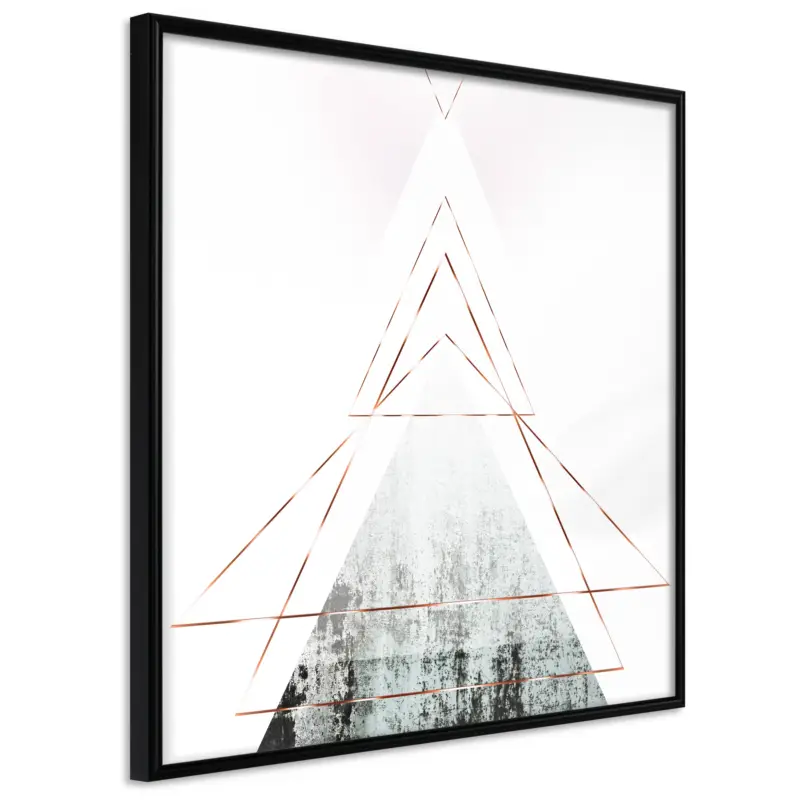 Vente Flash Poster - Snow-Capped Peak (Square) - zwart - 20x20