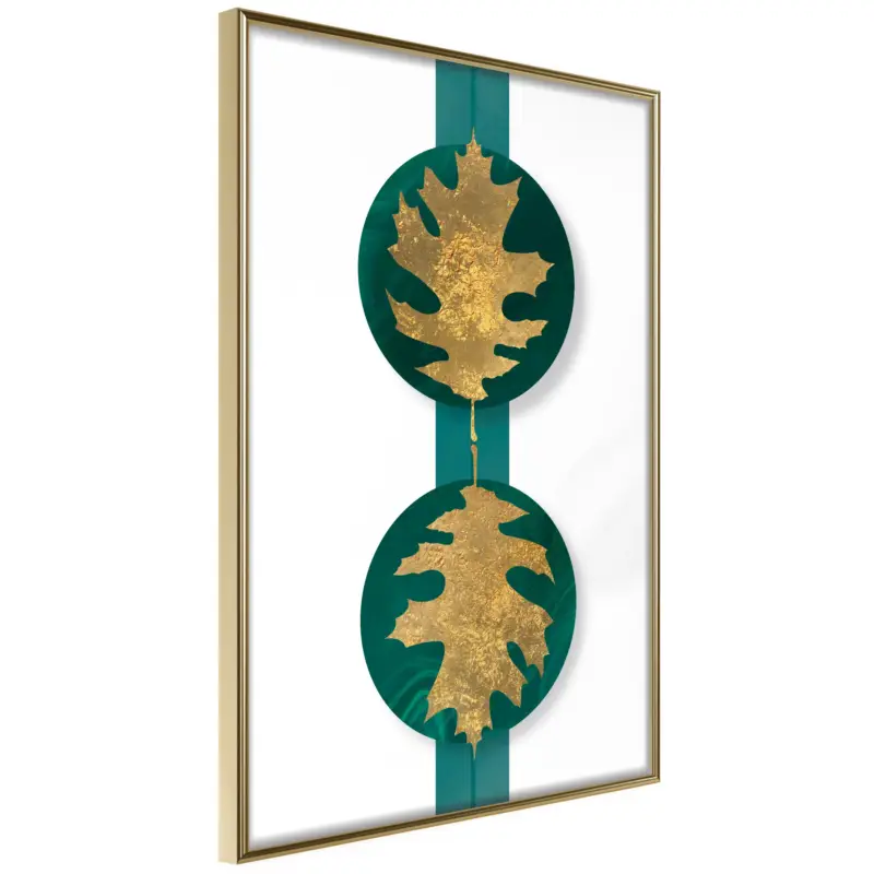 Vente Flash Poster - Gilded Oak Leaves - goud - 40x60