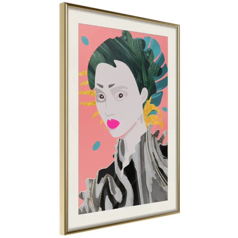 Vente Flash Poster - Geisha - goud passepartout - 40x60