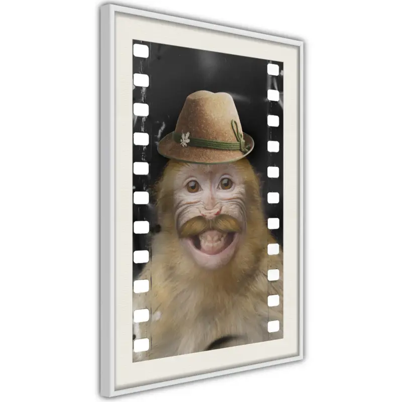Vente Flash Poster - Dressed Up Monkey - wit passepartout - 20x30