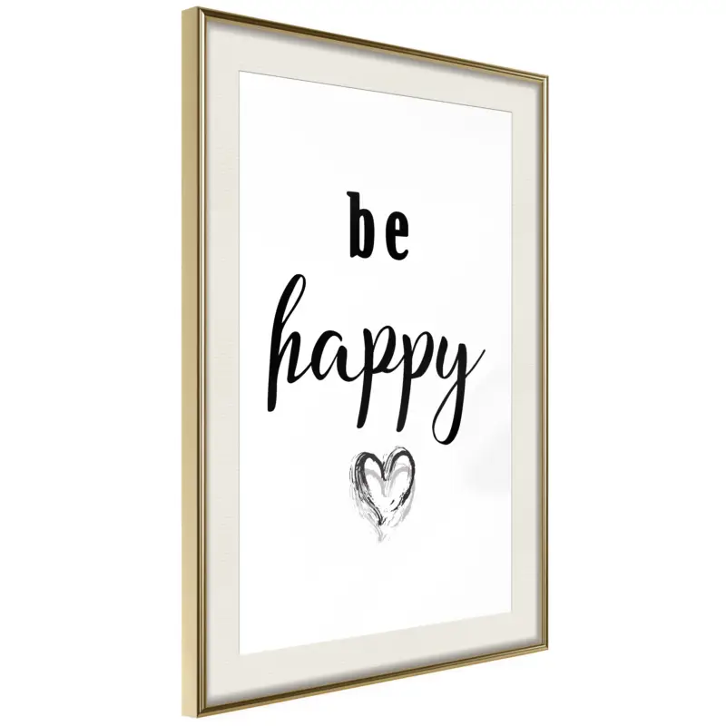 Achat Immédiat Poster - Don't Worry - goud passepartout - 40x60
