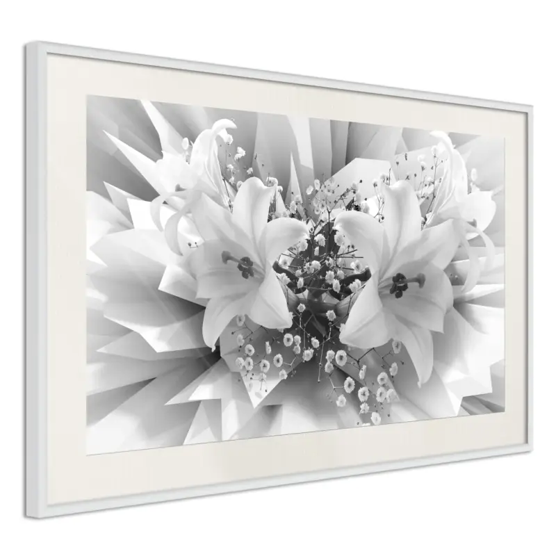 Vente Flash Poster - Crystal Lillies - wit passepartout - 30x20