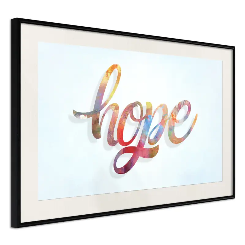 Vente Flash Poster - Colourful Hope - zwart passepartout - 45x30