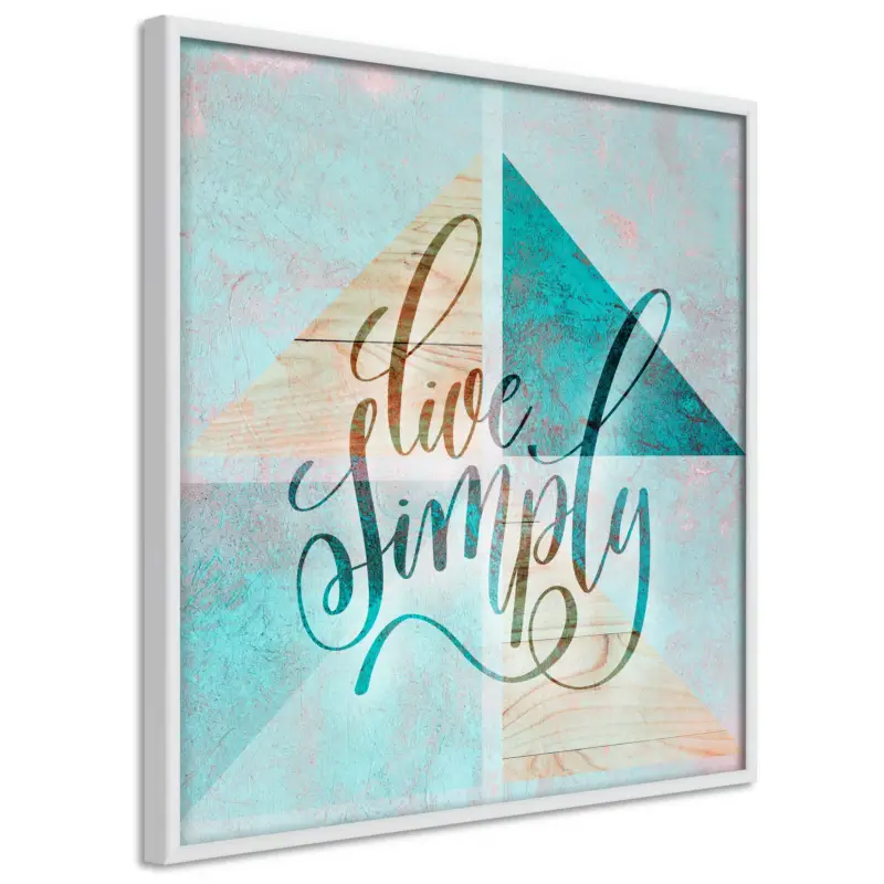 Achat Immédiat Poster - Choose Simplicity (Square) - wit - 30x30