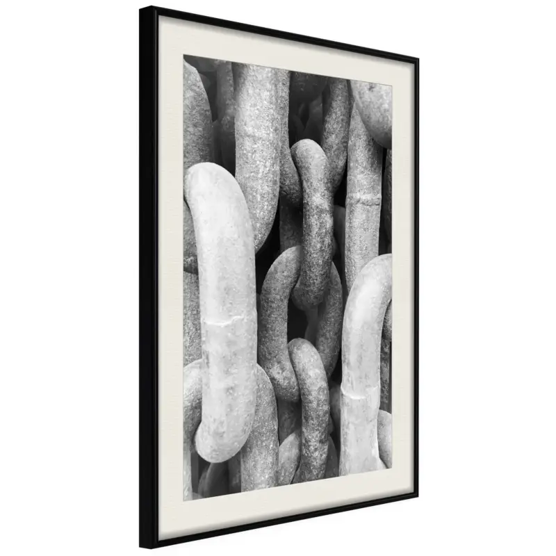 Achat Immédiat Poster - Chains - zwart passepartout - 40x60