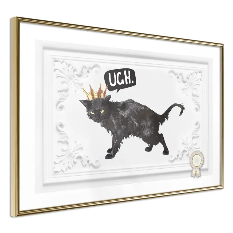 Achat Immédiat Poster - Cat Rules I - goud - 30x20