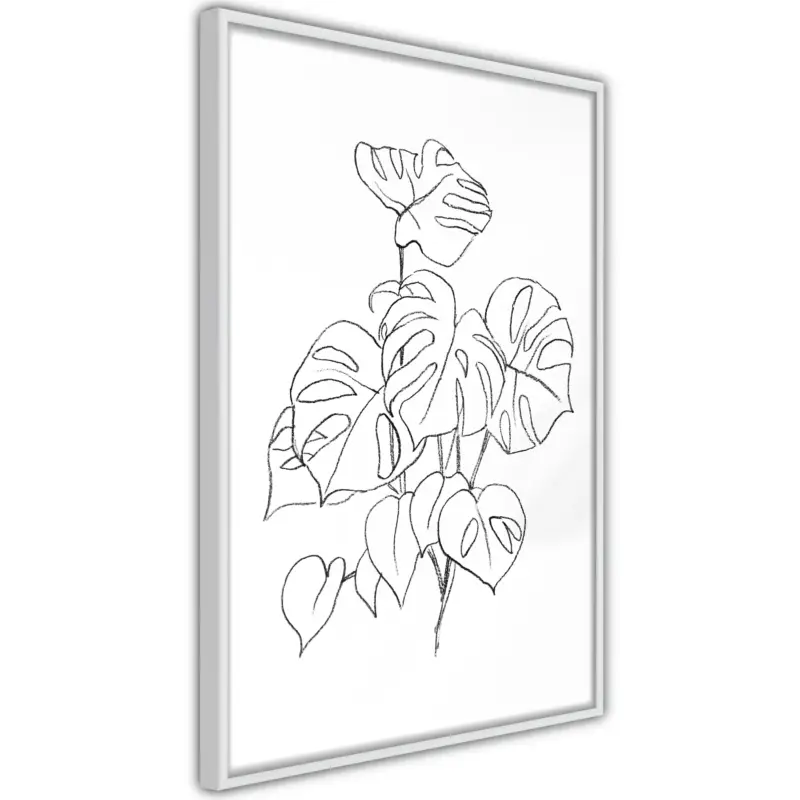 Vente Flash Poster - Bouquet of Leaves - wit - 20x30