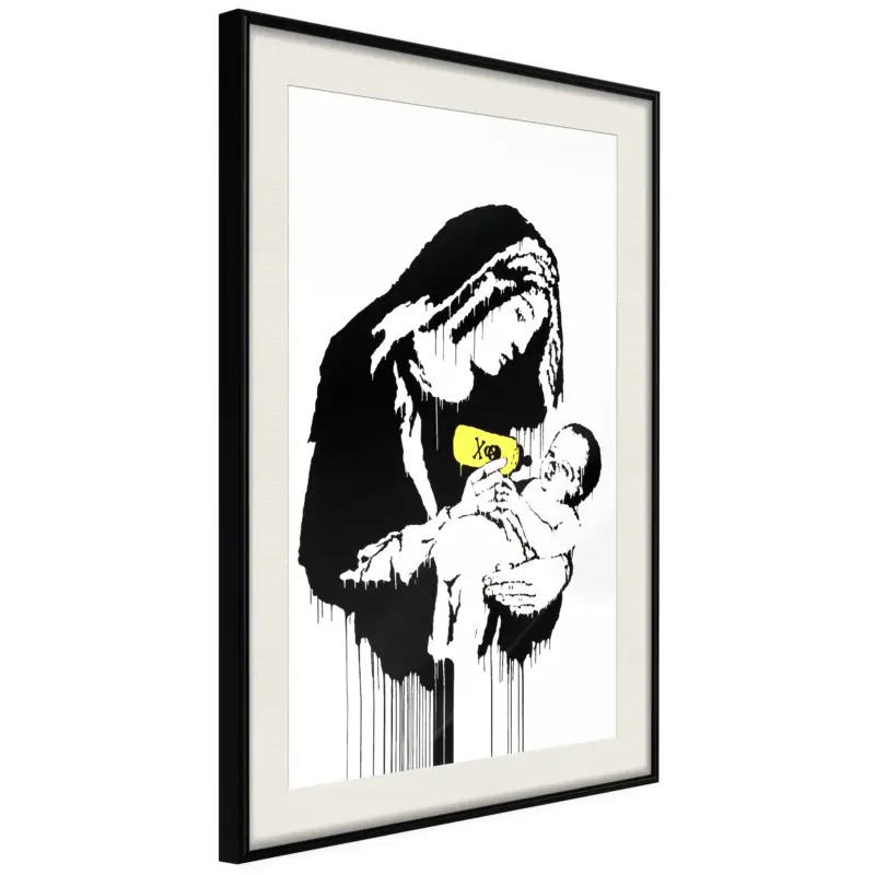 Achat Immédiat Poster - Banksy: Toxic Mary - zwart passepartout - 30x45