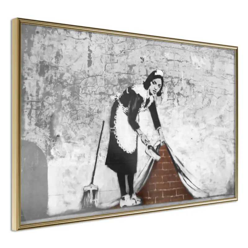 Acheter Direct Poster - Banksy: Sweep it Under the Carpet - goud - 90x60