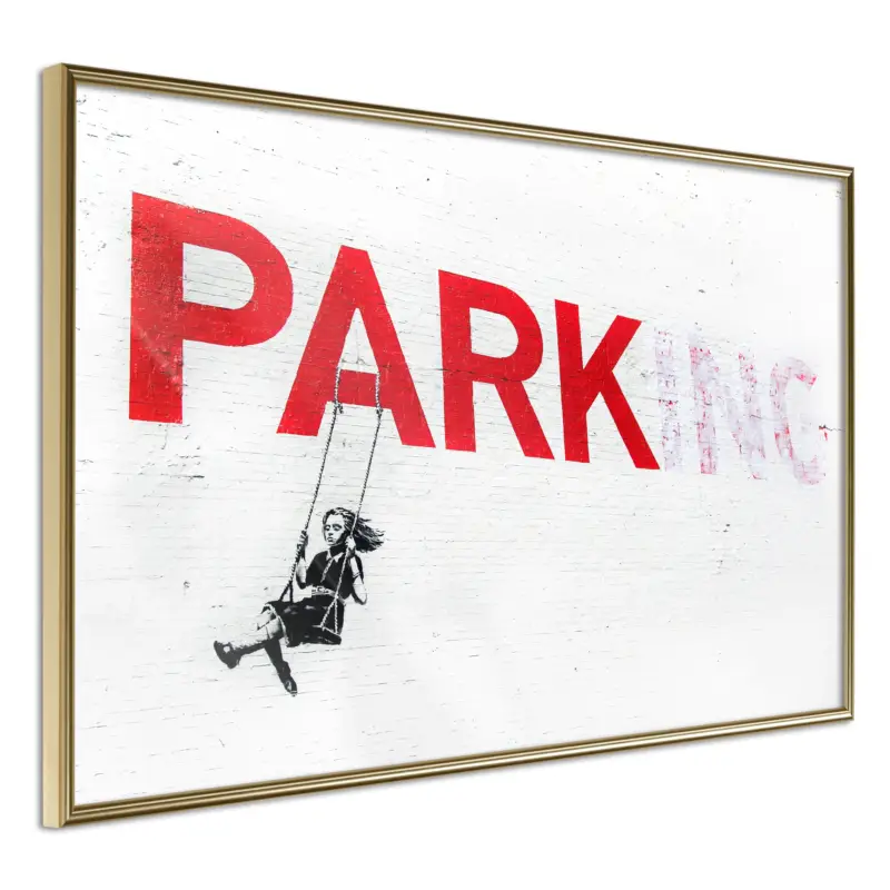 Achat Immédiat Poster - Banksy: Park(ing) - goud - 90x60
