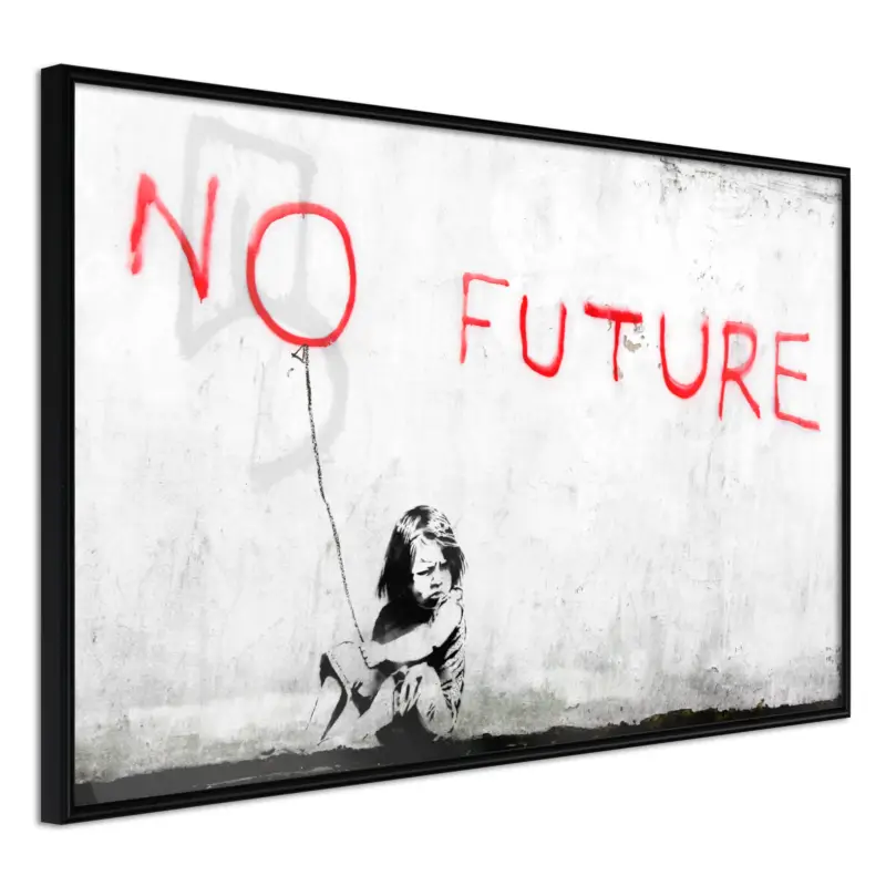 Achat Immédiat Poster - Banksy: No Future - zwart - 30x20
