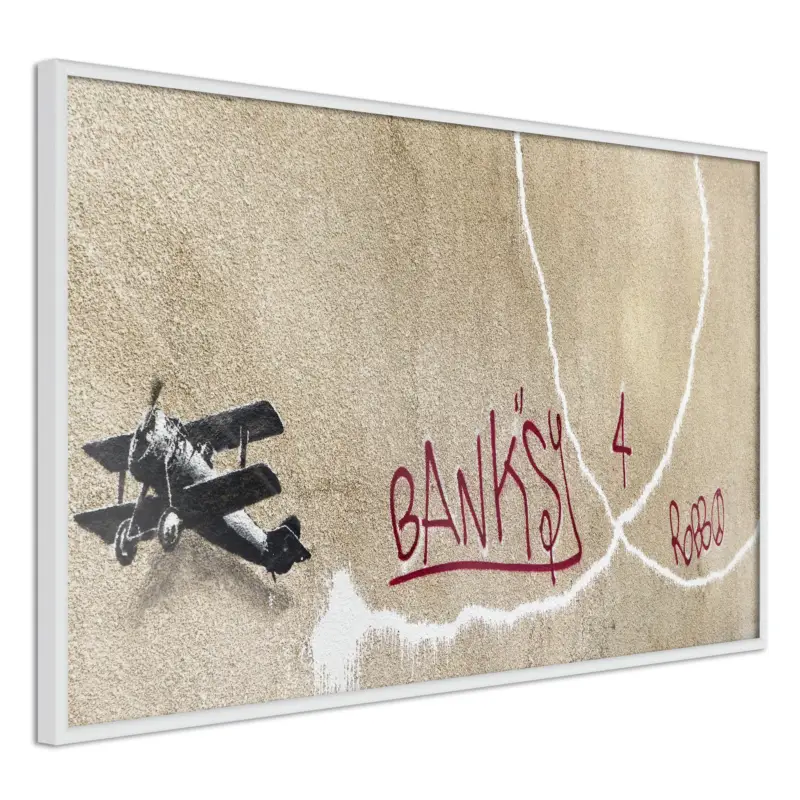 Vente Flash Poster - Banksy: Love Plane - wit - 60x40