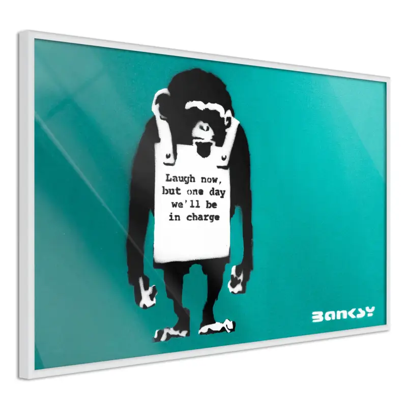 Achat Immédiat Poster - Banksy: Laugh Now - wit - 60x40