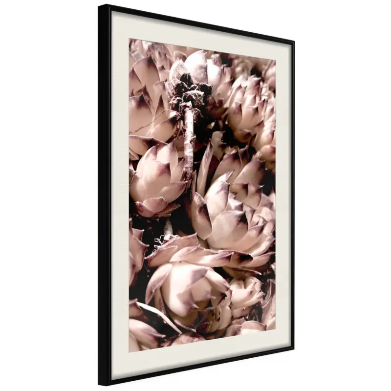 Achat Immédiat Poster - Autumnal Flowers - zwart passepartout - 20x30
