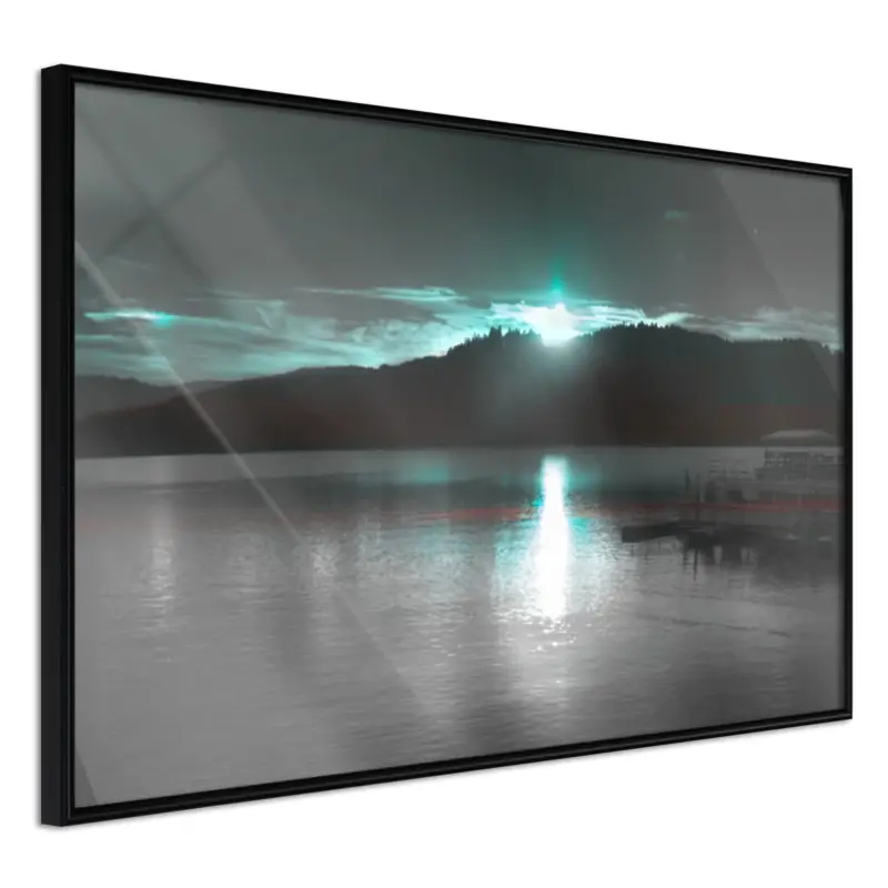 Vente Flash Poster - Aurora at the Horizon - zwart - 60x40