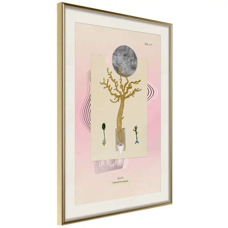 Achat Immédiat Poster - Aquatic Plant - goud passepartout - 20x30